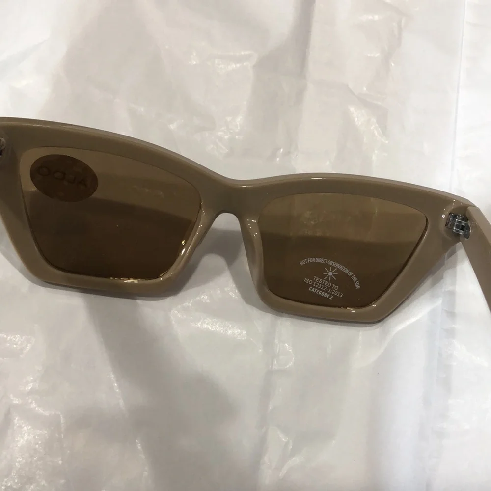 Aldo‎ tan latte square cat eye reflective sunglasses new
